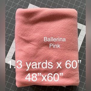 NEW🔥Ballerina Pink High Quality Fleece! 1-1/3 yards (48”x63/64”) Nice size!